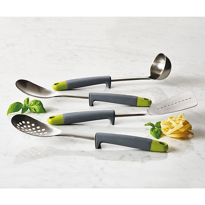 slide 3 of 4, Joseph Joseph Elevate Steel Slotted Spoon - Grey/Green, 1 ct