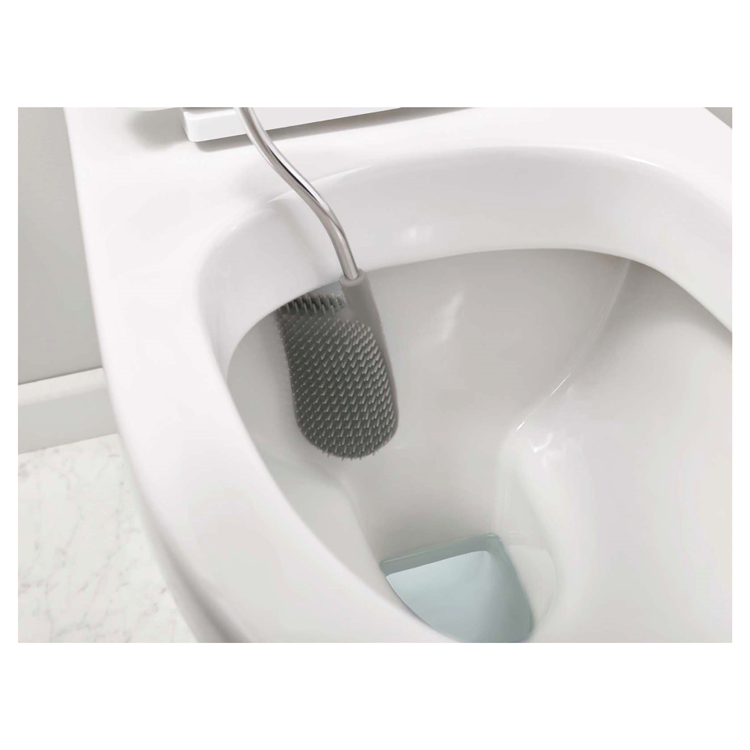 slide 3 of 5, Joseph Joseph Flex Toilet Brush with holder - Grey/White, 1 ct
