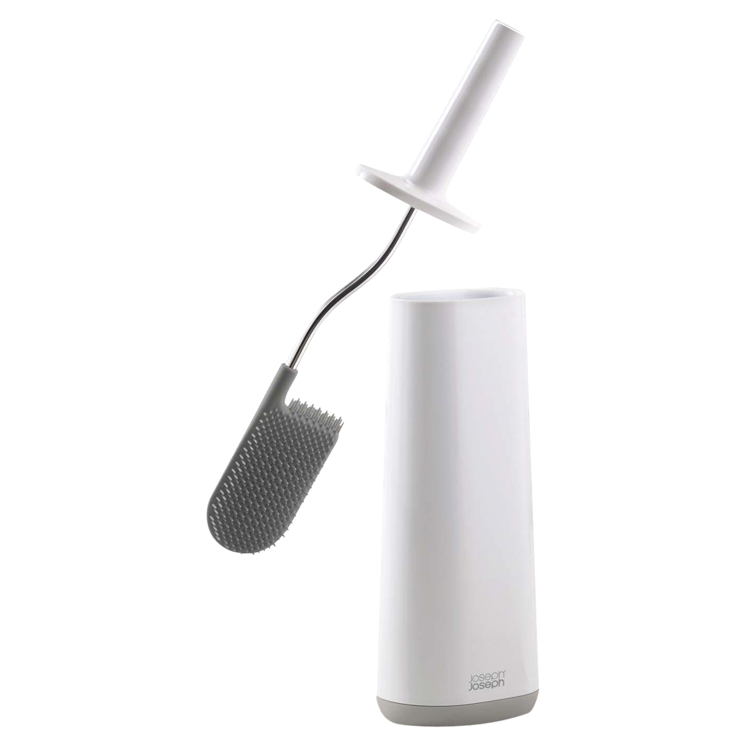 slide 5 of 5, Joseph Joseph Flex Toilet Brush with holder - Grey/White, 1 ct