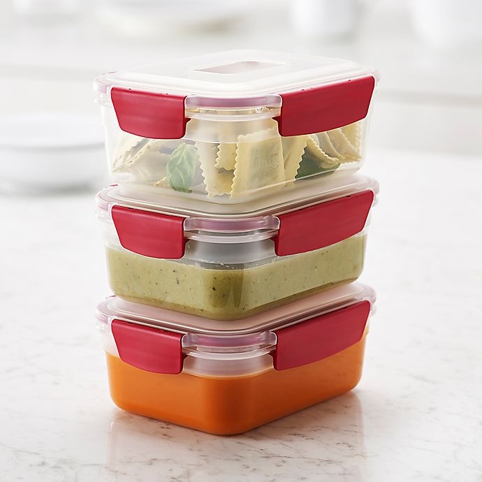 slide 2 of 3, Joseph Joseph Nest Lock 37 oz. Food Storage Set - Red, 6 ct