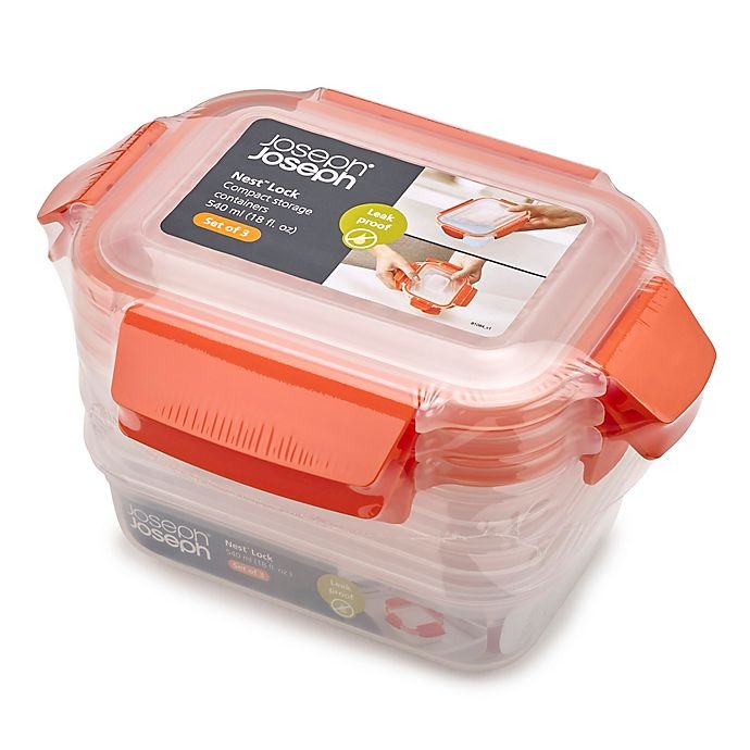 slide 4 of 4, Joseph Joseph Nest Lock 18 oz. Food Storage Set - Orange, 6 ct