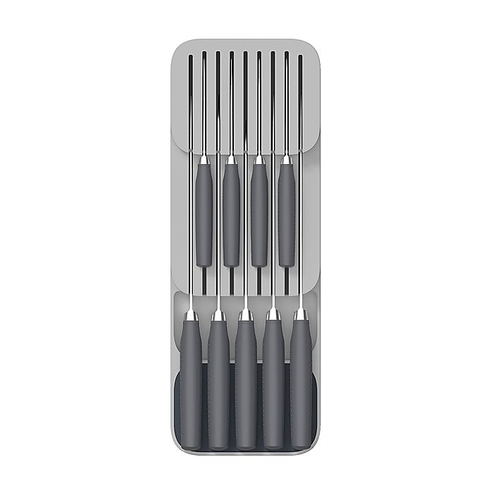 slide 3 of 4, Joseph Joseph DrawerStore 2-Tier Compact Knife Organizer - Grey, 1 ct