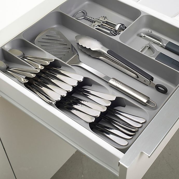 slide 2 of 5, Joseph Joseph DrawerStore Cutlery Organizer - Grey, 1 ct