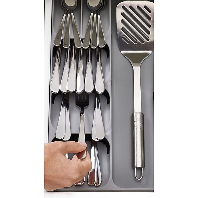 slide 3 of 5, Joseph Joseph DrawerStore Cutlery Organizer - Grey, 1 ct