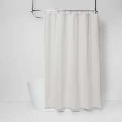 Micro Striped Textured Shower Curtain Khaki - Threshold™