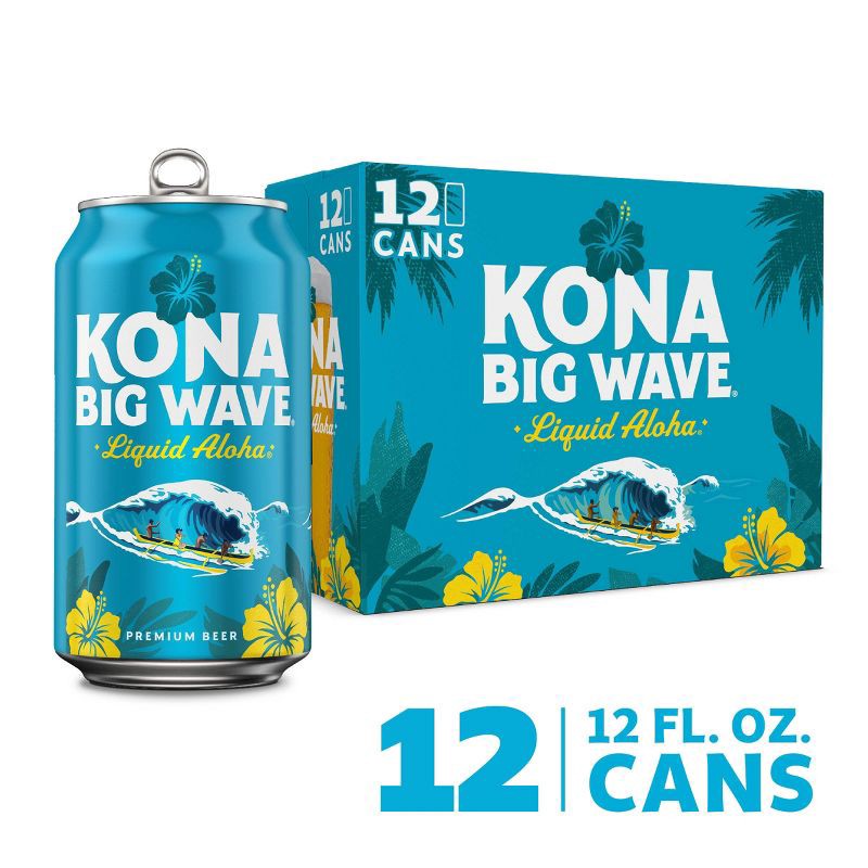 slide 2 of 8, Kona Brewing Co. Big Wave Golden Ale Beer - 12pk/12 fl oz Cans, 12 ct; 12 fl oz