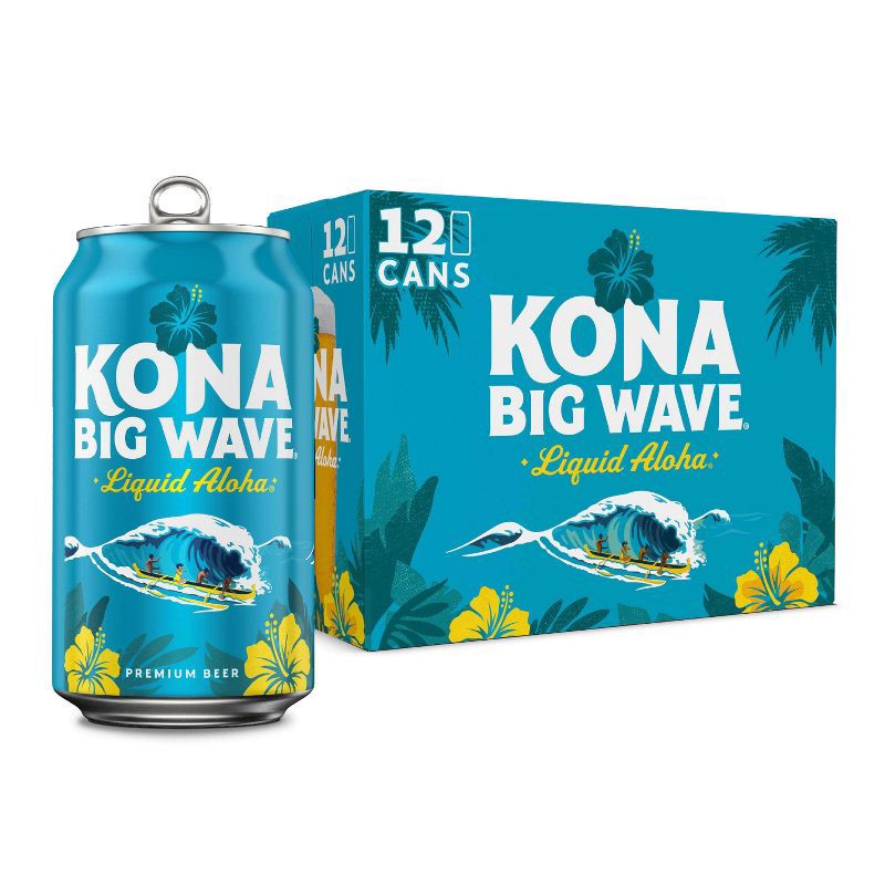 slide 1 of 10, Kona Brewing Co. Kona Big Wave Golden Ale Beer - 12pk/12 fl oz Cans, 12 ct; 12 fl oz