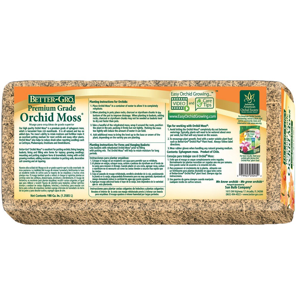 slide 3 of 3, Better-Gro Orchid 0.11 Cubic feet Fruit flower and vegetable Organic Potting soil mix, 1 ct