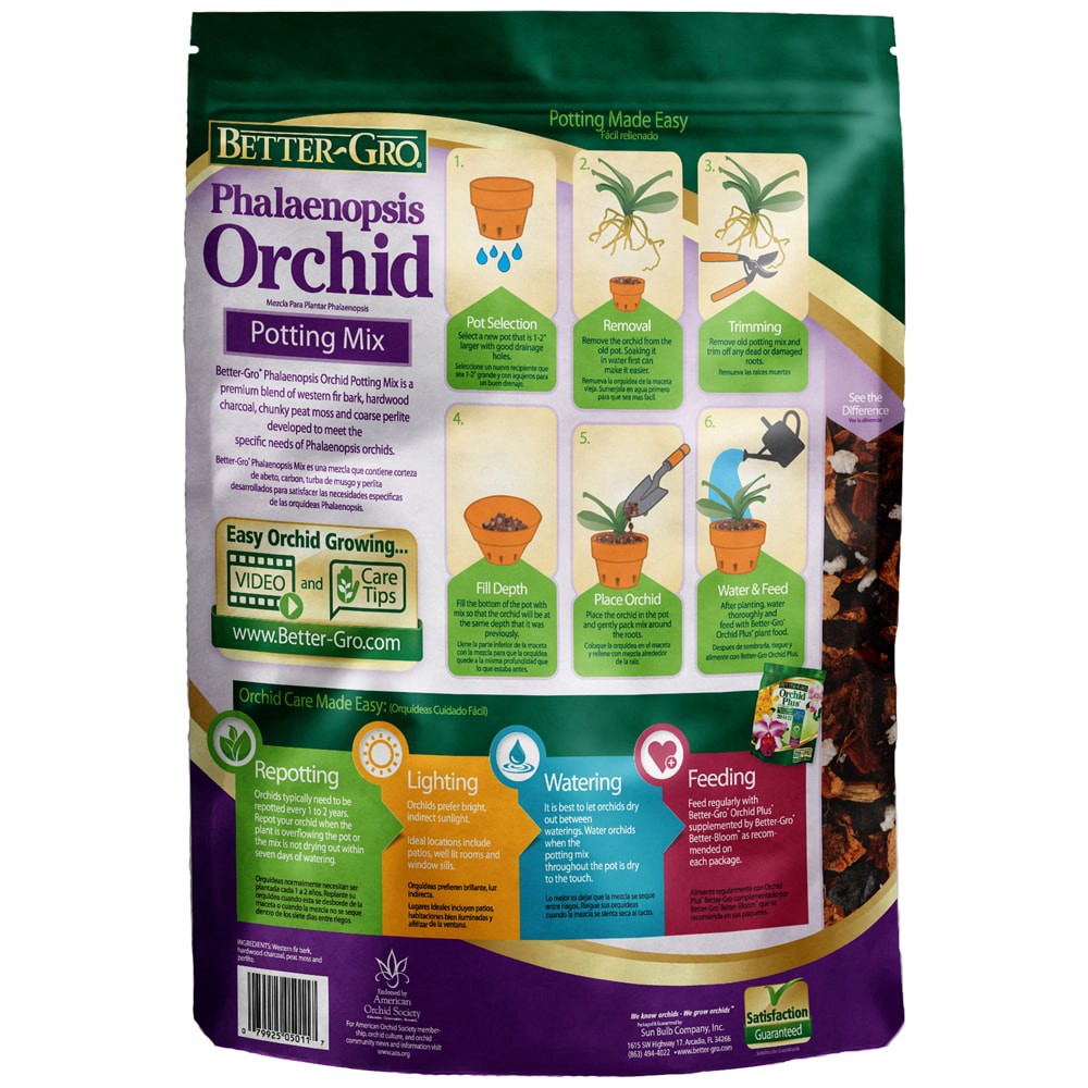 slide 3 of 3, Better-Gro Orchid 8 Quart(s) All-purpose Organic Potting soil mix, 1 ct