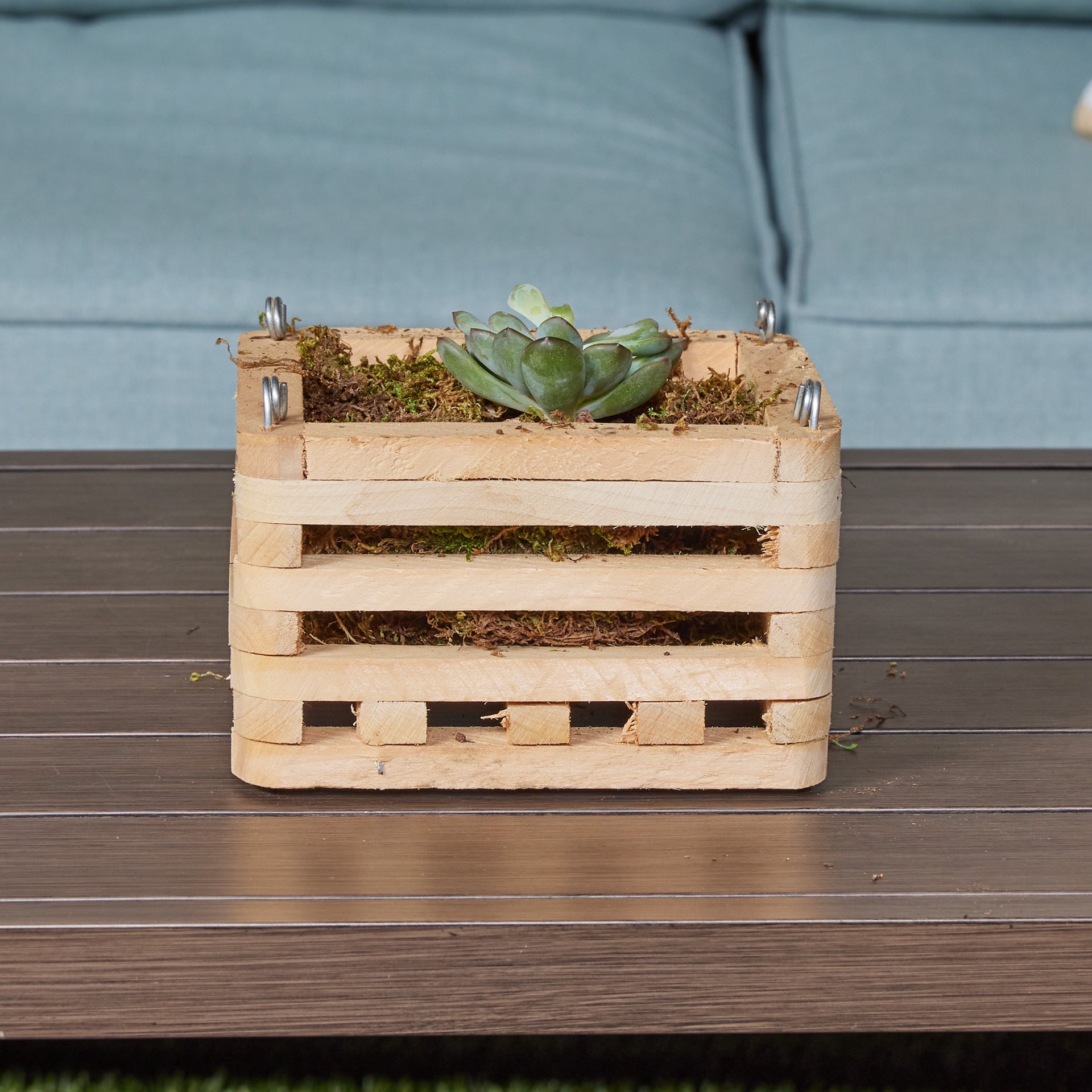 slide 6 of 6, Better-Gro 6 W Brown Wood Hanging planter, 1 ct