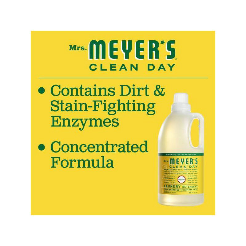 slide 3 of 5, Mrs. Meyer's Clean Day Honeysuckle Laundry Detergent - 64 fl oz, 64 fl oz