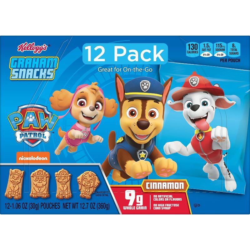 slide 7 of 9, Kellogg's Snacks Paw Patrol Grahams Snacks - 12ct, 12 ct