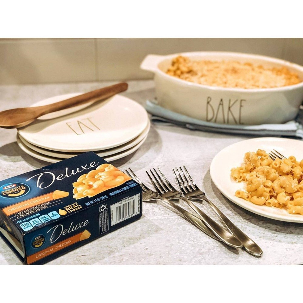 slide 8 of 15, Kraft Deluxe Original Macaroni & Cheese Dinner Pack, 42 oz