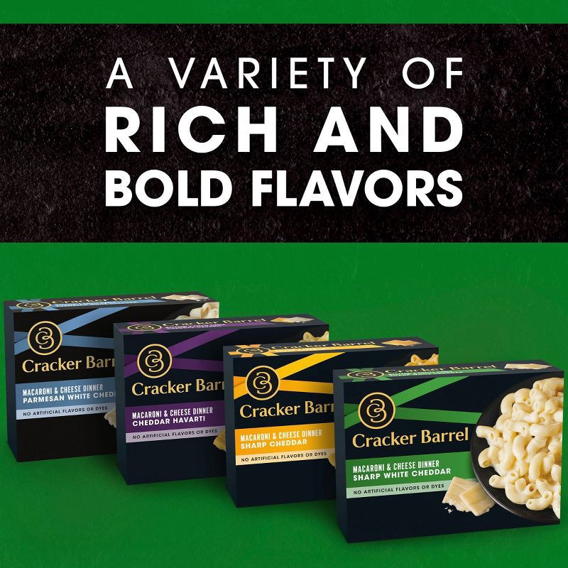 slide 7 of 9, Cracker Barrel Sharp White Cheddar Mac and Cheese Dinner - 14oz, 14 oz