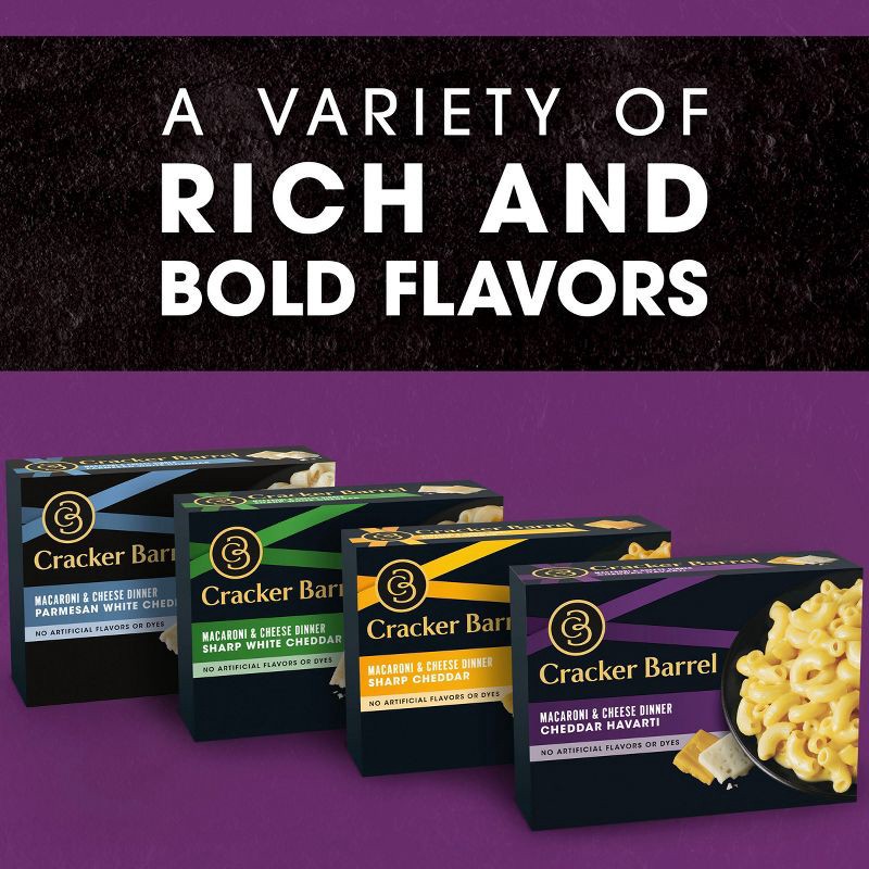 slide 7 of 12, Cracker Barrel Cheddar Havarti Mac and Cheese Dinner - 14oz, 14 oz