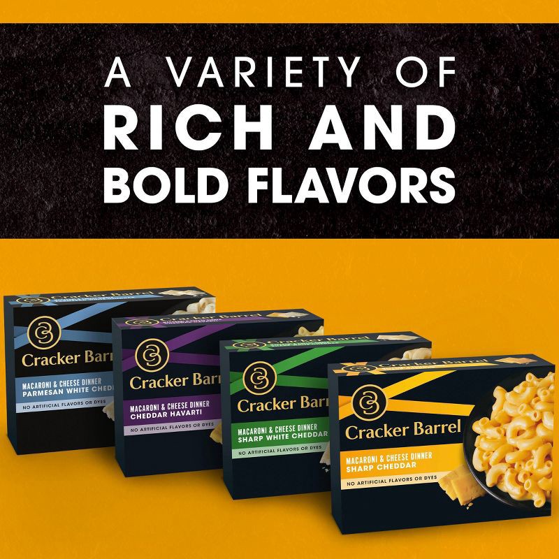 slide 7 of 9, Cracker Barrel Sharp Cheddar Mac and Cheese Dinner - 14oz, 14 oz