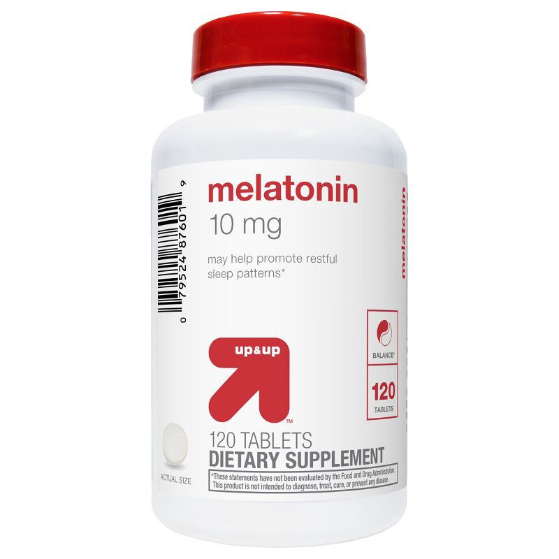 slide 1 of 3, Melatonin Dietary Supplement Tablets - 120ct - up & up™, 120 ct