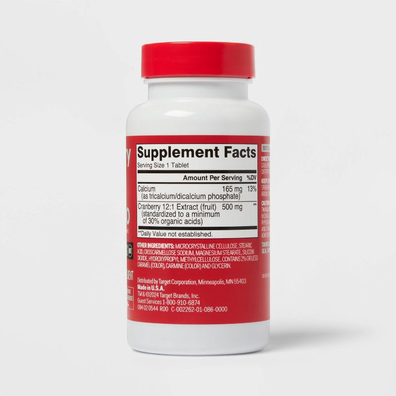 slide 3 of 4, Cranberry Dietary Supplement Tablets - 60ct - up&up™, 60 ct