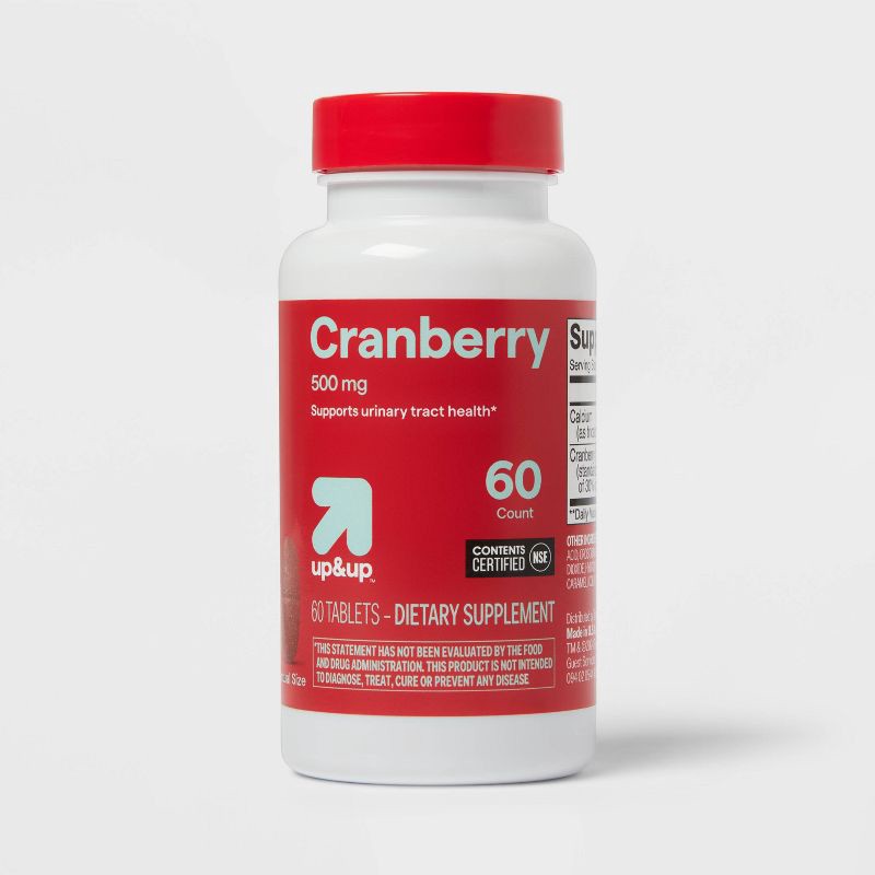 slide 1 of 4, Cranberry Dietary Supplement Tablets - 60ct - up&up™, 60 ct