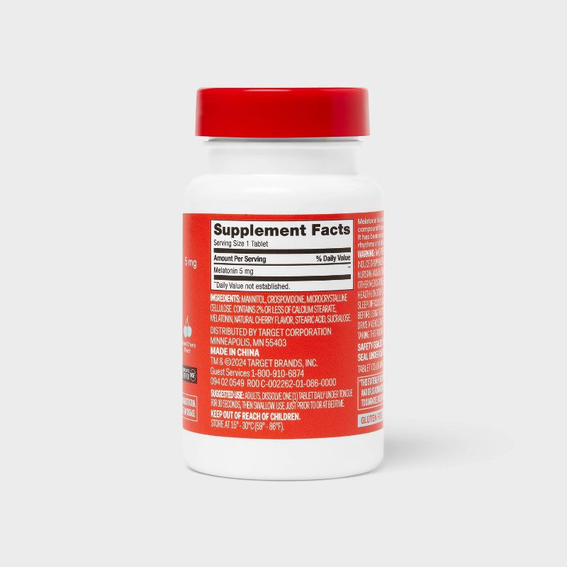slide 3 of 4, Melatonin Quick Dissolve Tablets - Cherry Flavor - 90ct - up&up™, 90 ct