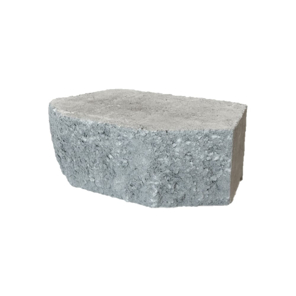 slide 1 of 5, 4-in H x 11.5-in L x 7.5-in D Grey Concrete Retaining wall block, 1 ct