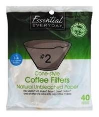 slide 1 of 1, Essential Everyday Natural Cone Coffee Filtr - 40 ct, 40 ct