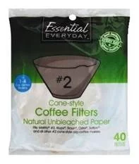 Essential Everyday Natural Cone Coffee Filters - 40 ct