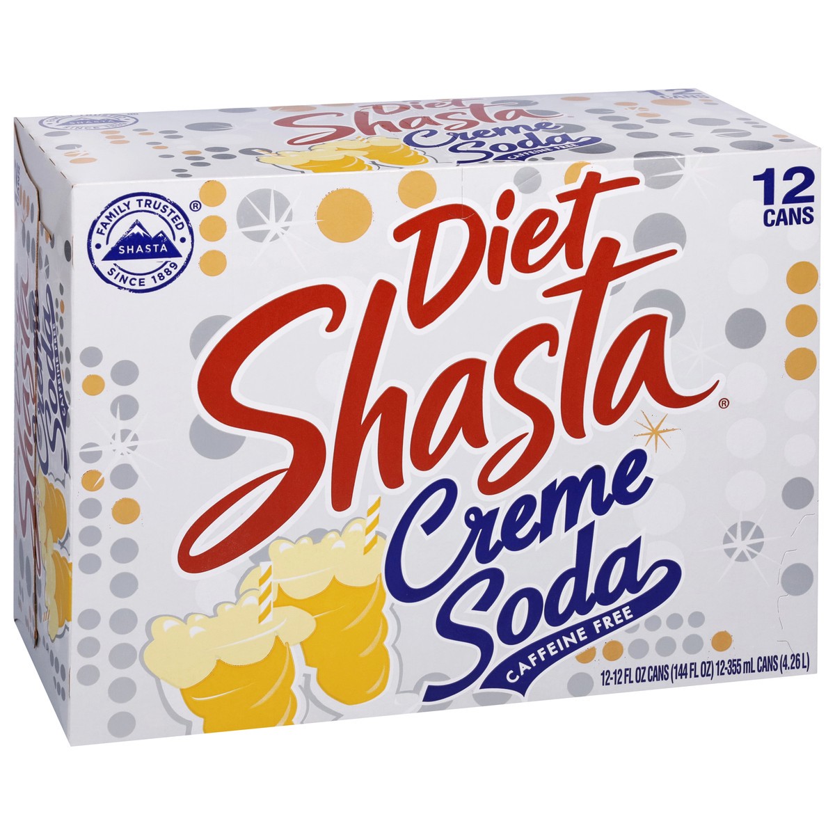 slide 2 of 9, Shasta Diet Creme Soda 12 - 12 fl oz Cans, 12 ct
