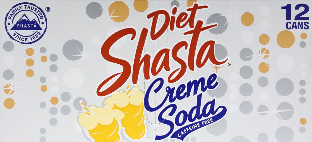 slide 9 of 9, Shasta Caffeine Free Diet Creme Soda 12 - 12 fl oz Cans, 12 ct