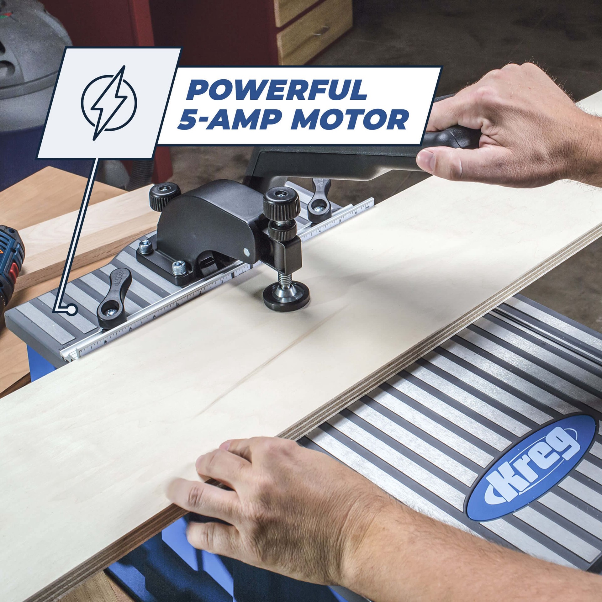 slide 6 of 6, Kreg Foreman Pocket Hole Machine - Professional-Grade Woodworking Tool with Powerful 110-Volt Motor, 1 ct