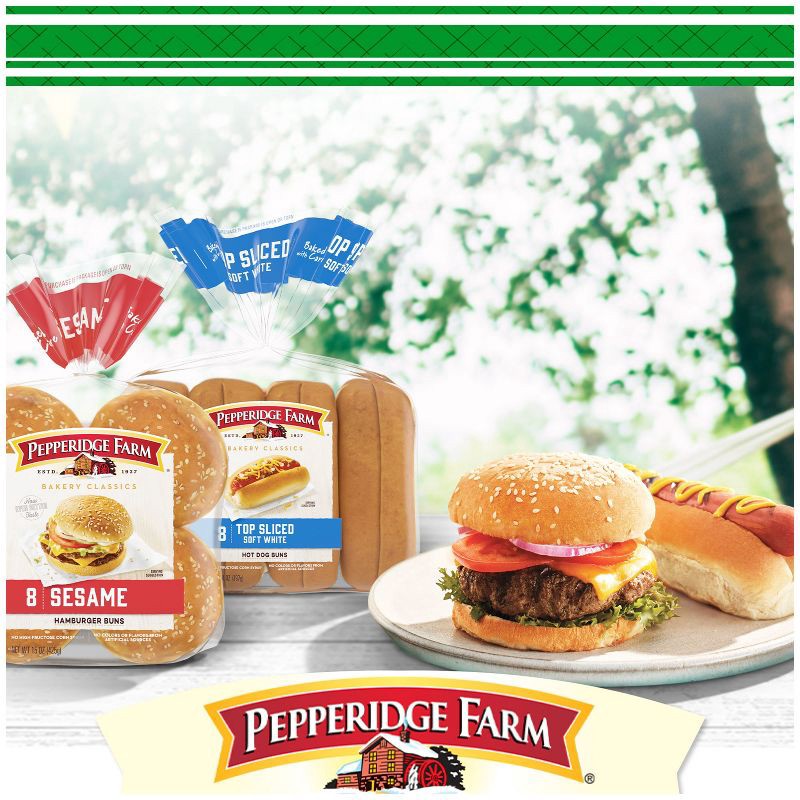 slide 4 of 8, Pepperidge Farm Farmhouse Hearty White Hamburger Buns - 20oz/8ct, 8 ct; 20 oz