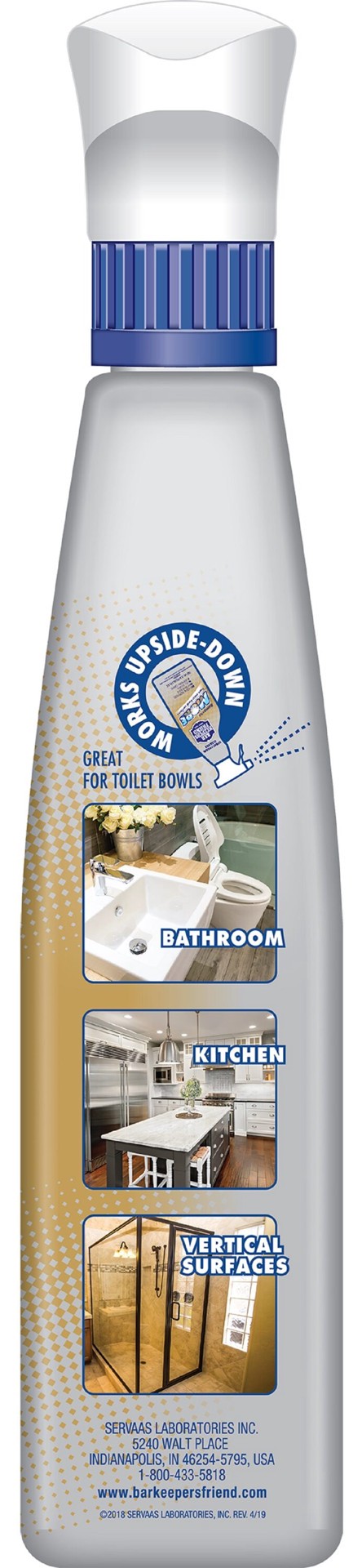slide 4 of 4, Bar Keepers Friend 25.4 Fluid ounce(s) Lemon Foam Multipurpose Bathroom Cleaner, 1 ct