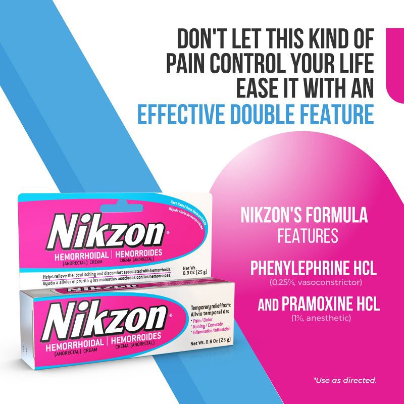 slide 4 of 6, Nikzon Hemorrhoidal Cream - 0.9oz, 0.9 oz