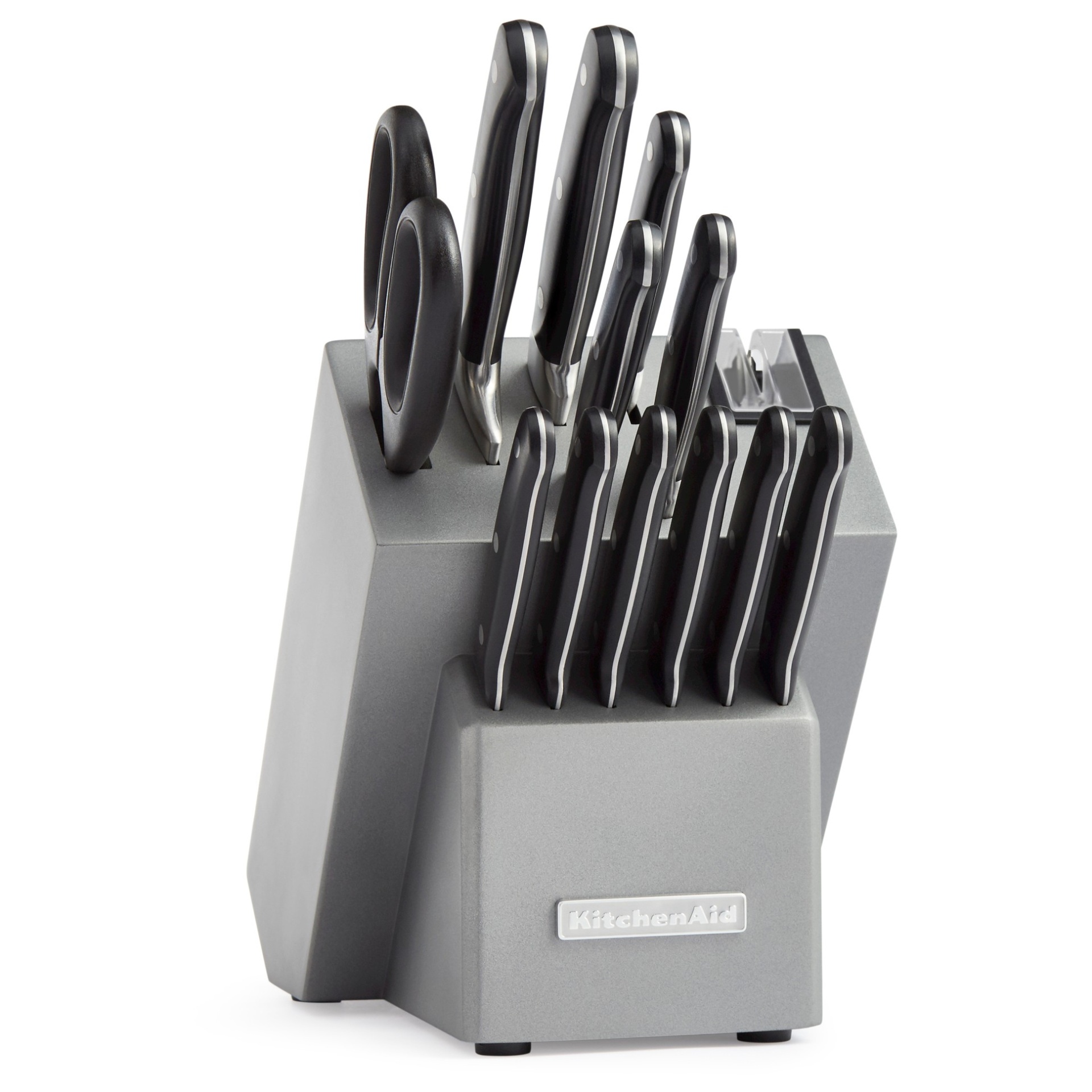 slide 1 of 3, KitchenAid Forged Stainless Steel Classic Triple Rivet Cutlery Set, 14 ct