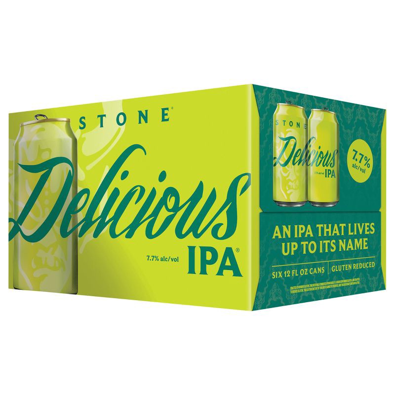 slide 2 of 5, Stone Delicious IPA Beer - 6pk/12 fl oz Cans, 6 ct; 12 fl oz