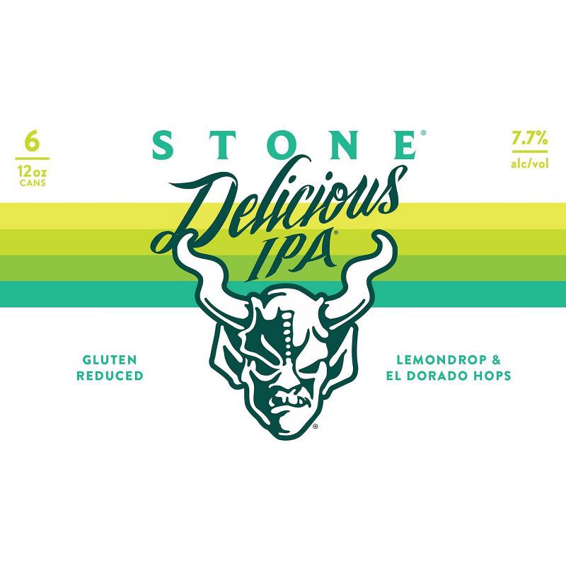 slide 5 of 5, Stone Delicious IPA Beer - 6pk/12 fl oz Cans, 6 ct; 12 fl oz