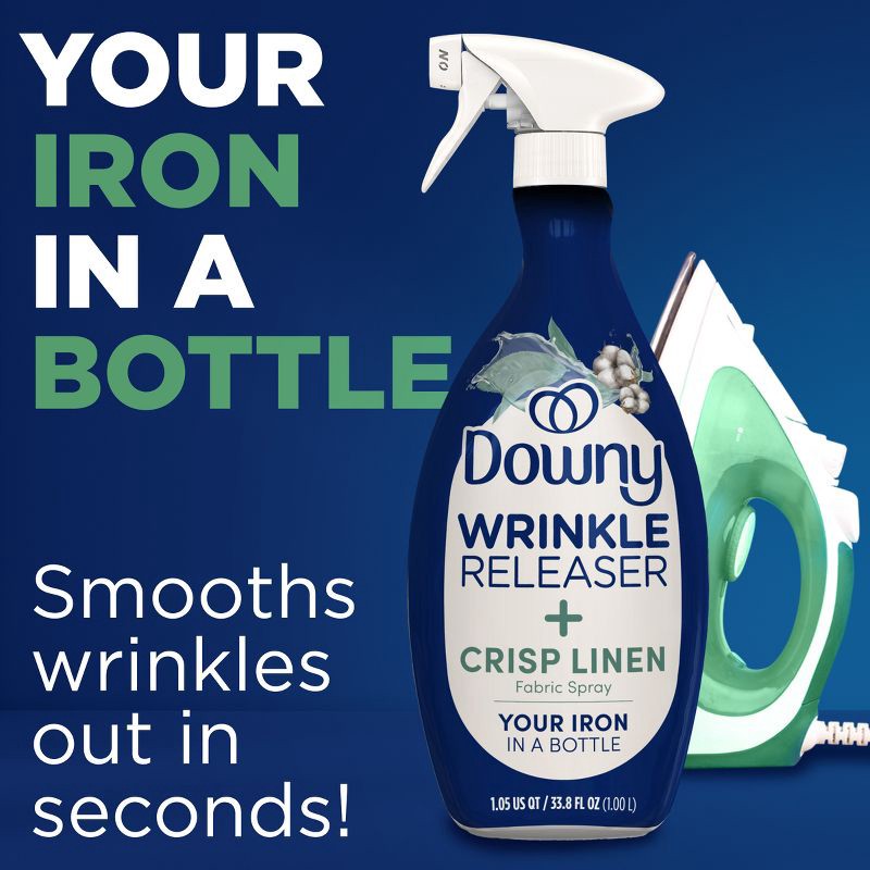 slide 2 of 10, Downy Crisp Linen Wrinkle Releaser Spray - 33.8oz, 33.8 oz
