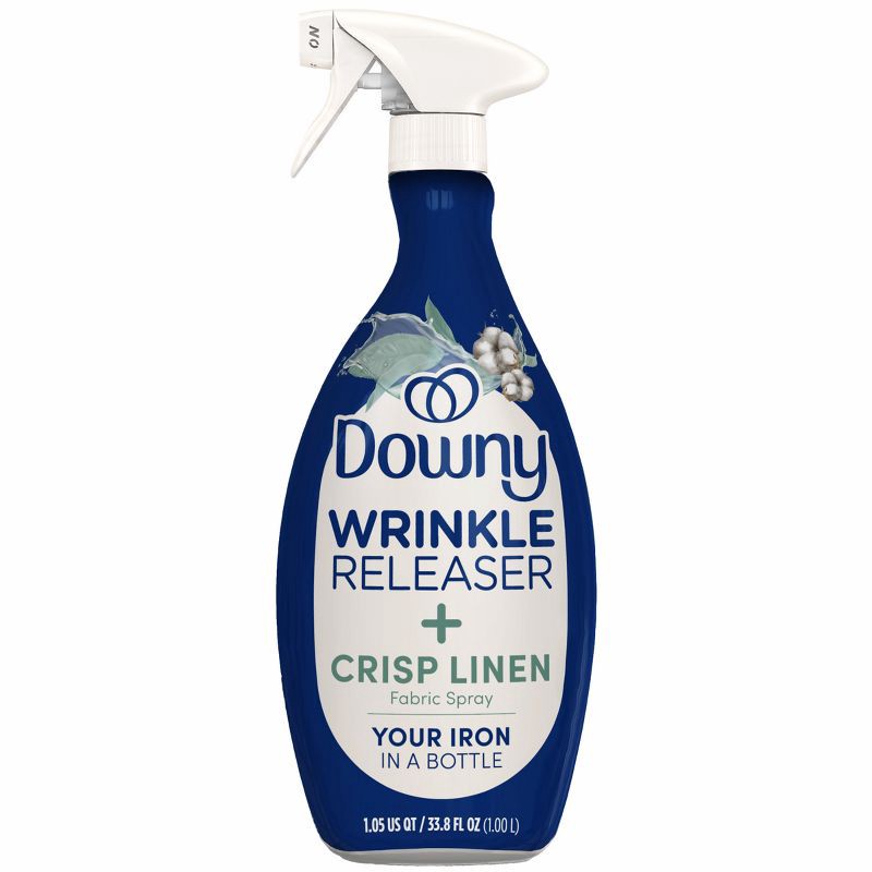 slide 1 of 10, Downy Crisp Linen Wrinkle Releaser Spray - 33.8oz, 33.8 oz