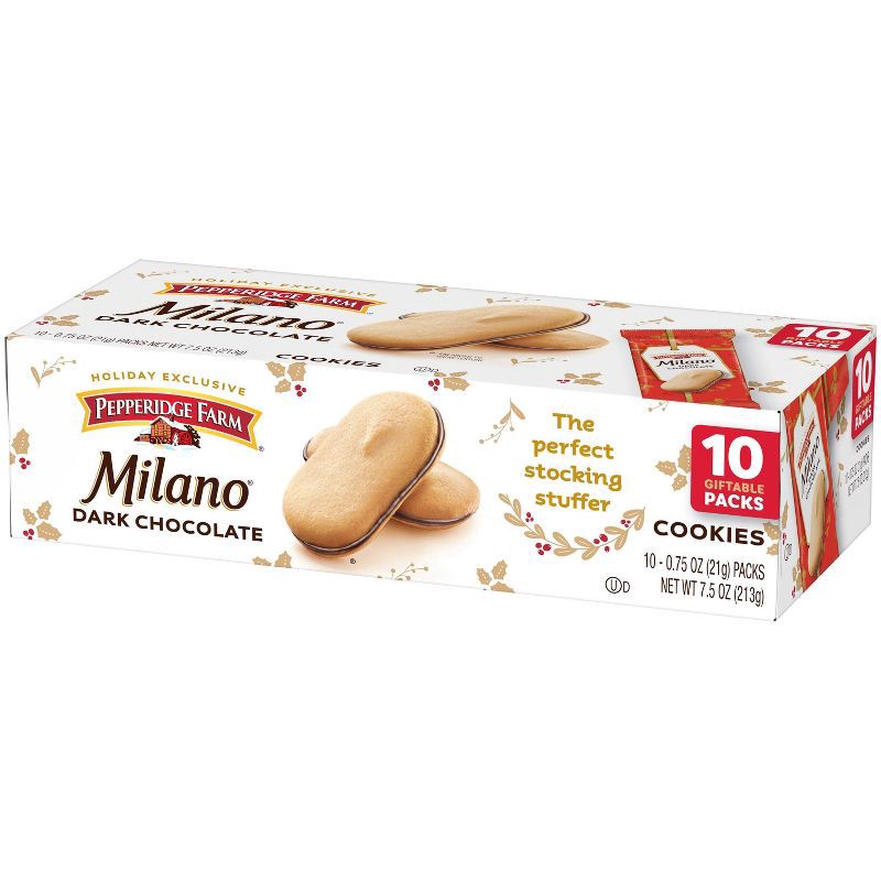 slide 5 of 7, Pepperidge Farm Milano Dark Chocolate Cookies Snack Pack - 7.5oz/10ct, 7.5 oz, 10 ct