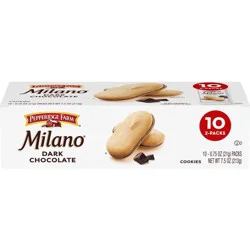 Pepperidge Farm Milano Dark Chocolate Cookies Snack Pack - 7.5oz/10ct