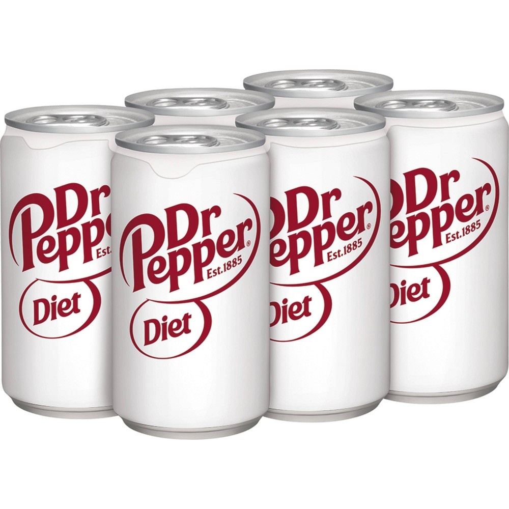 slide 2 of 6, Diet Dr Pepper Soda, 6 ct, 7.5 fl oz