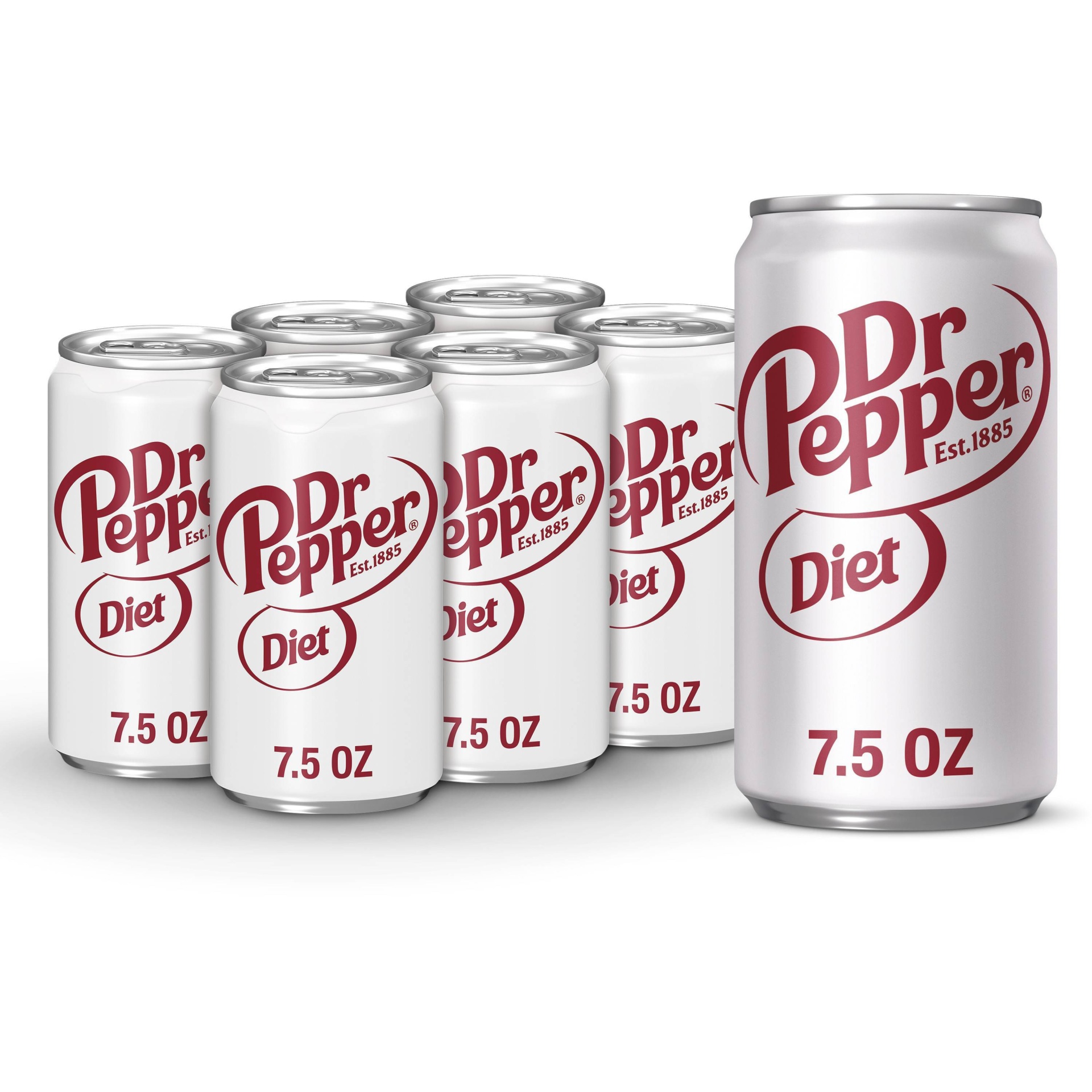 slide 1 of 6, Diet Dr Pepper Soda, 6 ct, 7.5 fl oz