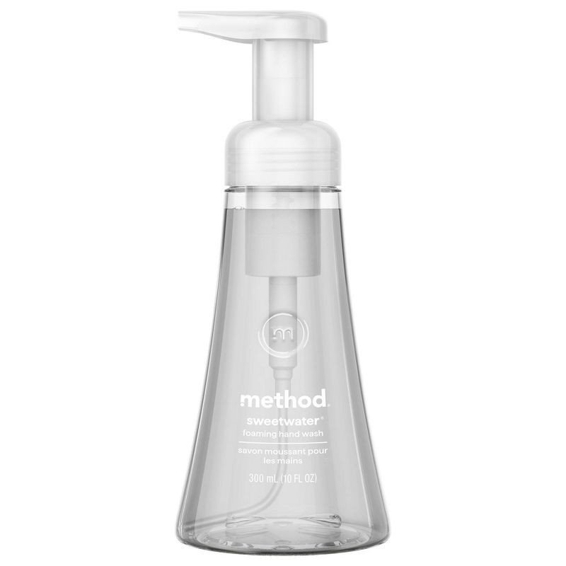 slide 1 of 9, Method Foaming Hand Soap - Sweet Water - 10 fl oz: Ethyl Alcohol-Free, Contains Aloe, Paraben-Free, Pump Bottle, 10 fl oz