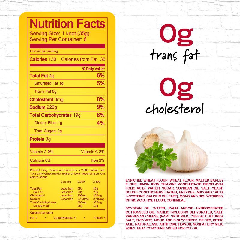 slide 6 of 6, New York Bakery Hand Tied Frozen Garlic Knots - 7.3oz, 7.3 oz