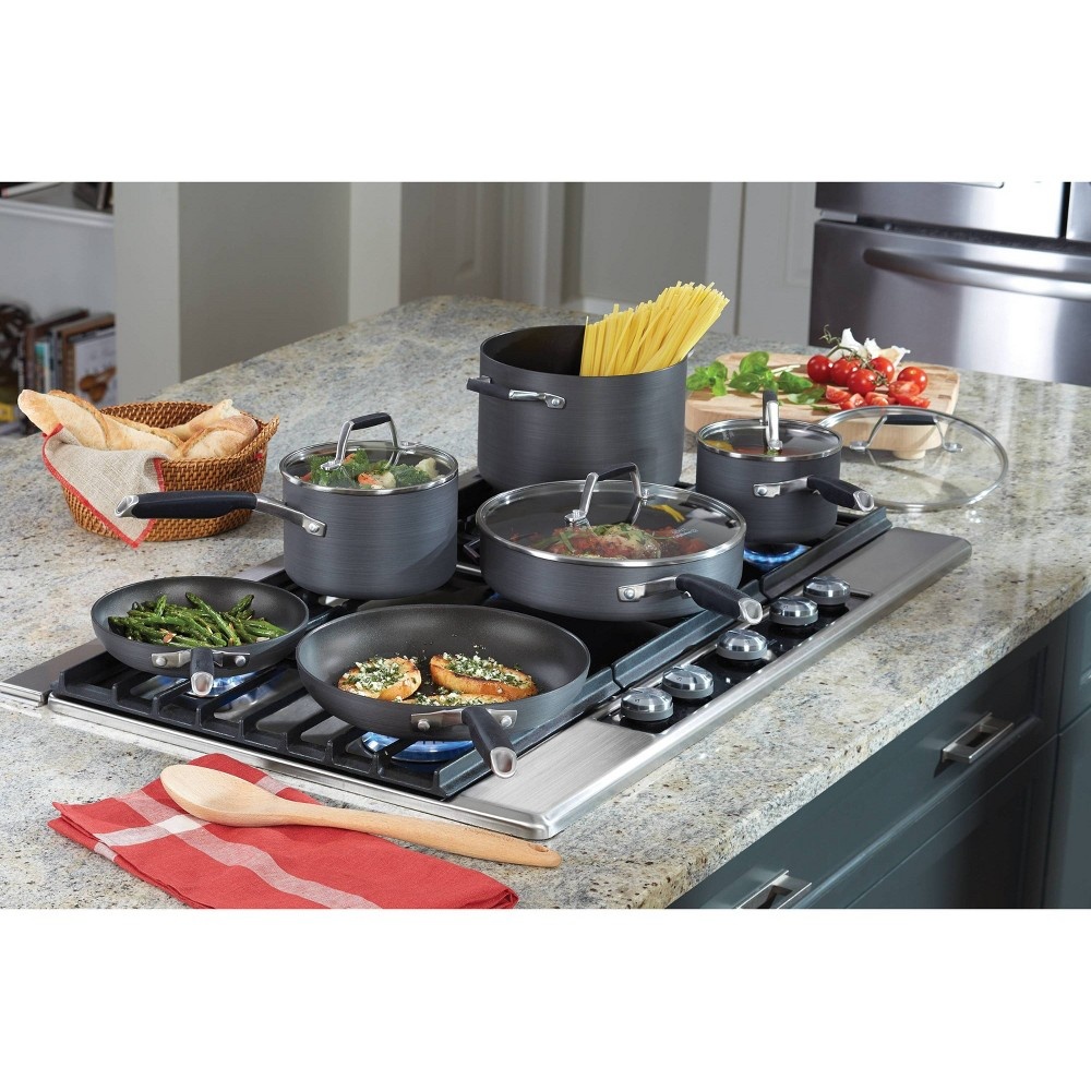 slide 4 of 7, Select by Calphalon 10pc Hard-Anodized Non-Stick Cookware Set, 10 ct