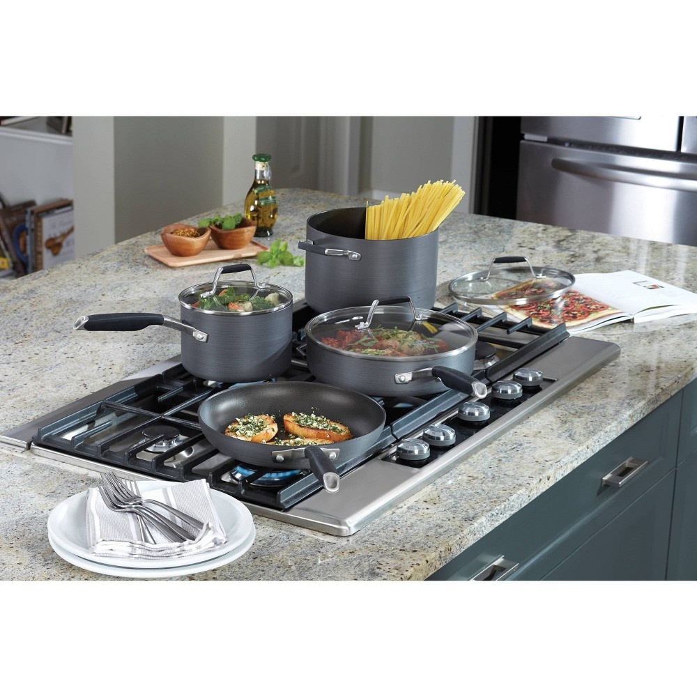 slide 5 of 7, Select by Calphalon 10pc Hard-Anodized Non-Stick Cookware Set, 10 ct