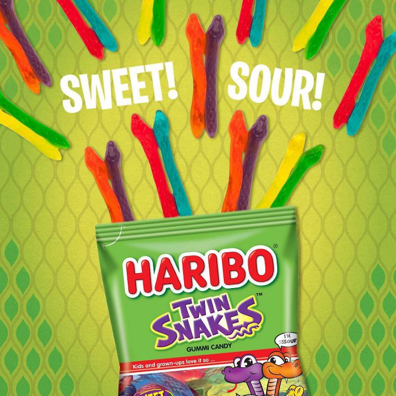 slide 4 of 4, HARIBO Twin Snakes Gummy Candy - 8oz, 8 oz