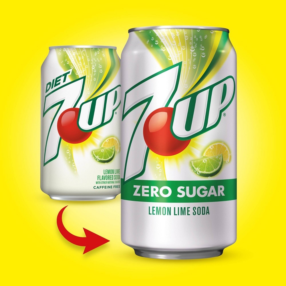 slide 3 of 8, 7UP Zero Sugar Lemon Lime Soda, 6 ct, 7.5 fl oz