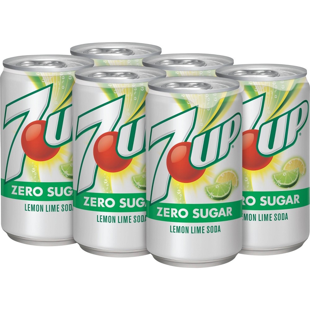 slide 5 of 8, 7UP Zero Sugar Lemon Lime Soda, 6 ct, 7.5 fl oz