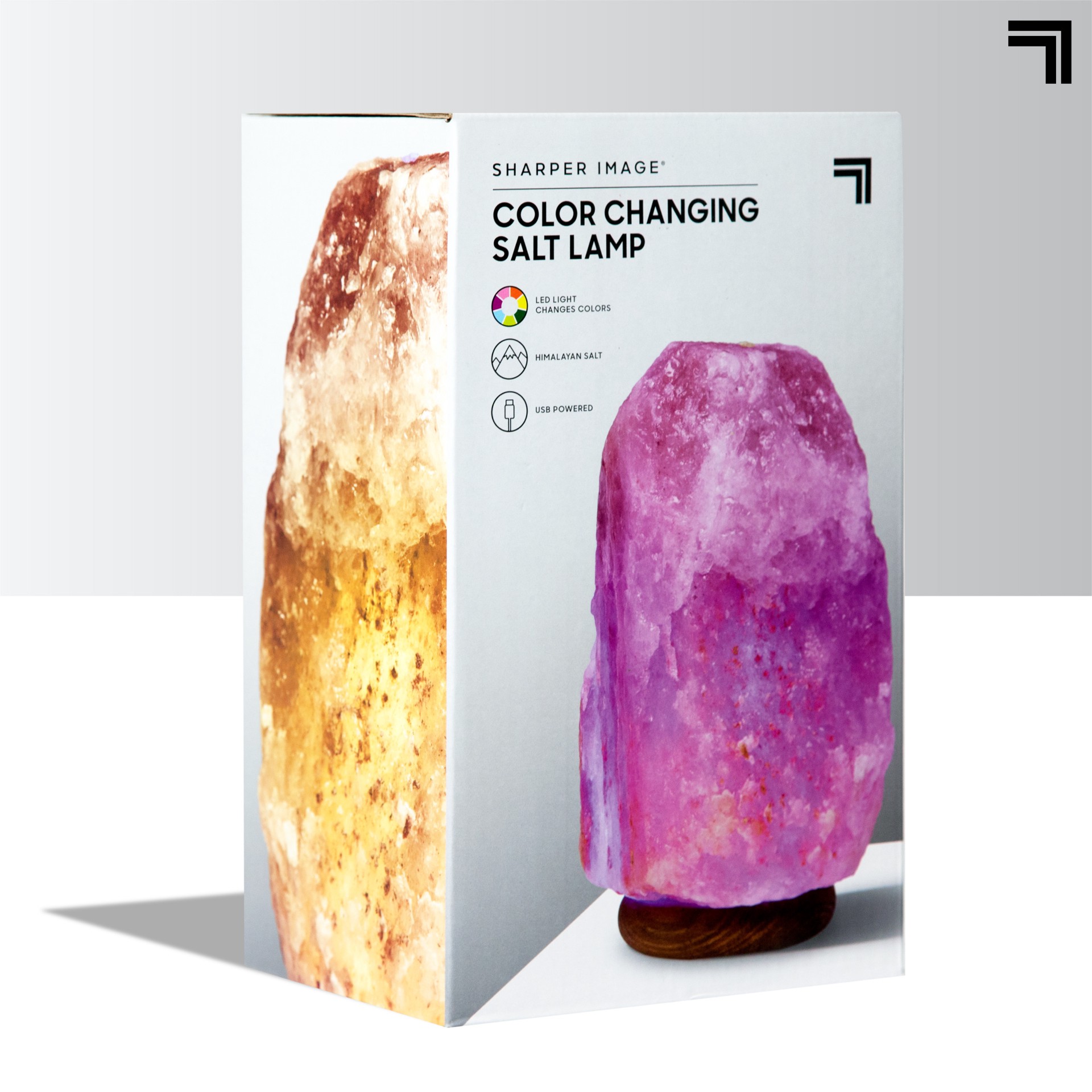 slide 5 of 8, Sharper Image Himalayan Salt Crystal LED Color Changing Lamp, Natural & Anti-Microbial, A Relaxing Accent for the Home/Office, Emits Negative Ions for Air Cleaning/Purifying, Wood Base with USB, 1 ct